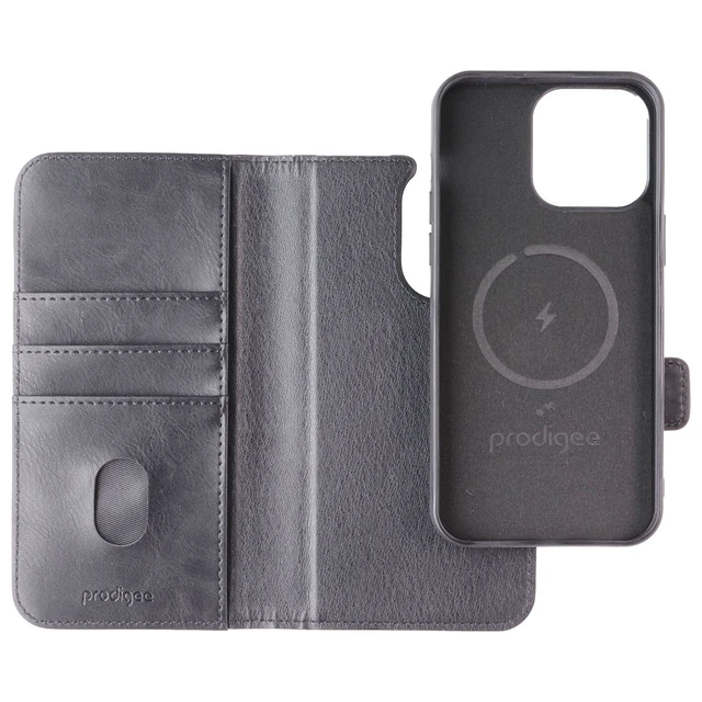 Alt view image 3 of 3 - Prodigee Folio Mag Wallet MagSafe Case for Apple iPhone 15 Pro Max - Black