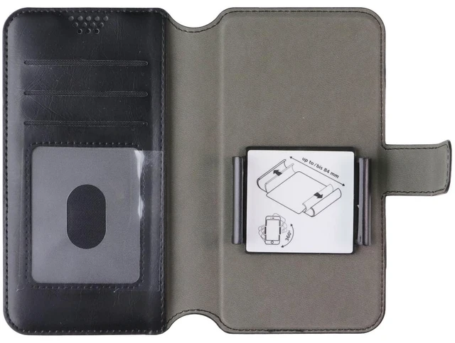 Alt view image 3 of 3 - Prodigee Universal Wallet Case for Large 5.8 to 6.1-inch Smartphones - Black