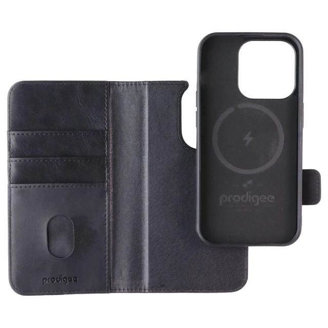 Alt view image 3 of 3 - Prodigee Folio Mag Wallet MagSafe Case for Apple iPhone 15 Pro - Black