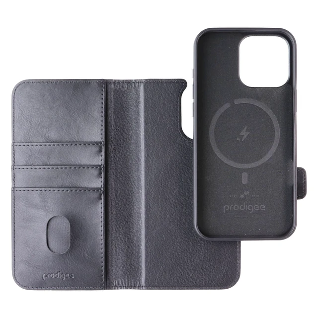 Alt view image 3 of 3 - Prodigee Folio Mag Wallet MagSafe Case for Apple iPhone 16 Pro Max - Black