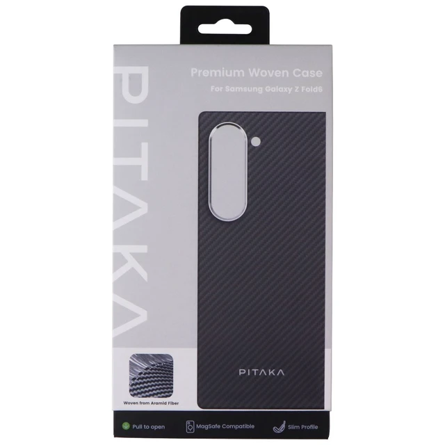 Alt view image 2 of 2 - PITAKA Edge MagEZ Case 5 for MagSafe for Samsung Galaxy Z Fold6 - Black/Gray