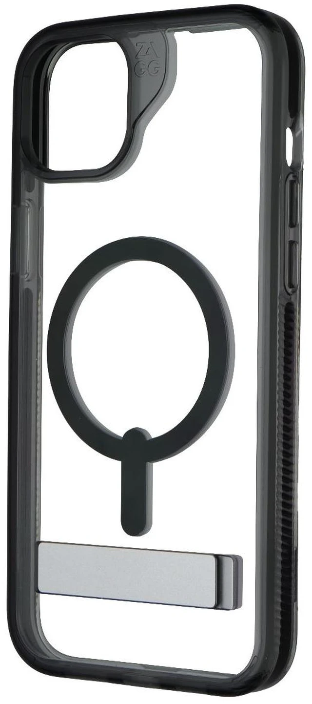Alt view image 2 of 3 - ZAGG Santa Cruz Snap Kickstand Case for MagSafe for iPhone 15 Plus - Black