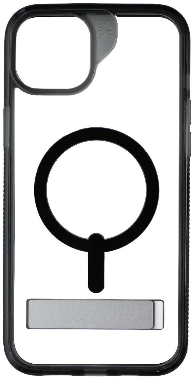 Alt view image 3 of 3 - ZAGG Santa Cruz Snap Kickstand Case for MagSafe for iPhone 15 Plus - Black