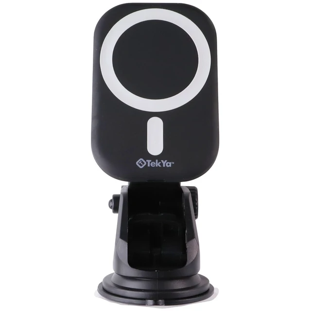 Alt view image 2 of 6 - TekYa (15W) MagMount 3-in-1 Magnetic Dash/Vent Mount w/Wireless Charging - Black