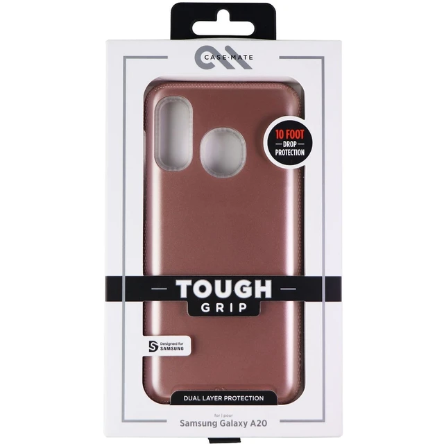 Alt view image 2 of 3 - Case-Mate Tough Grip Dual Layer Case for Samsung Galaxy A20 - Rose Gold