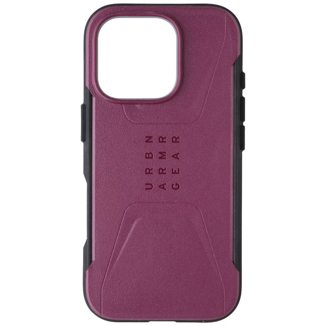 Alt view image 2 of 3 - Urban Armor Gear Civilian Case for MagSafe for Apple iPhone 16 Pro - Bordeaux