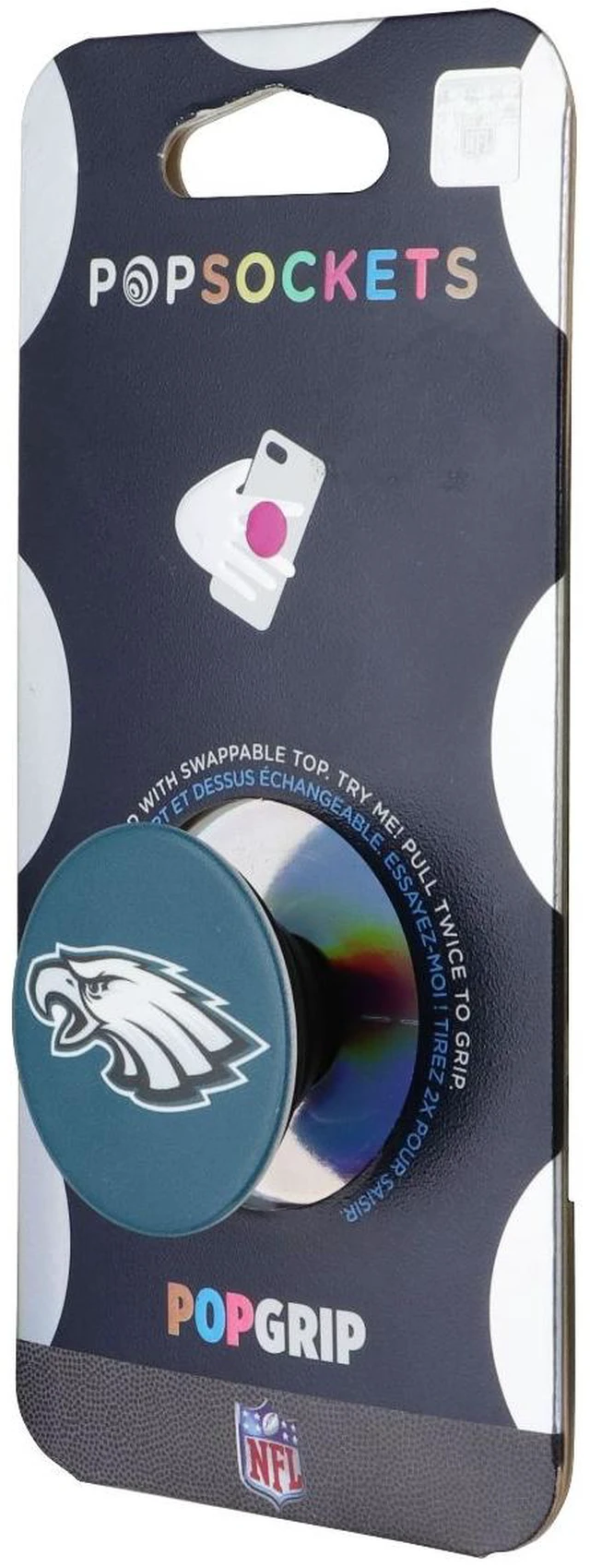 Main image of PopSockets PopGrip Expanding Stand/Grip w/ Swappable Top - NFL Eagles Logo
