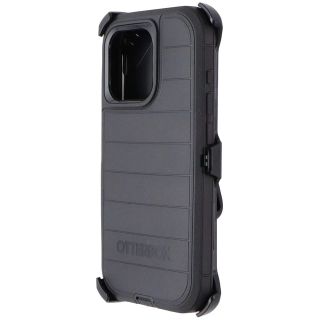 Alt view image 2 of 5 - OtterBox Defender Pro Series Case and Holster for iPhone 15 Pro - Black