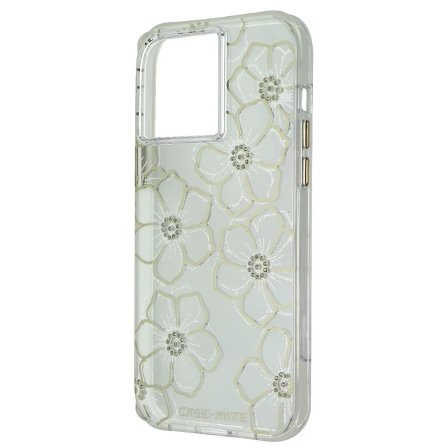 Alt view image 2 of 3 - Case-Mate Tough Clear Series Case for iPhone 14 Pro Max - Floral Gems