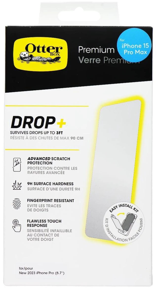 Alt view image 5 of 5 - OtterBox Premium Glass Privacy Guard Screen Protector for iPhone 15 Pro Max