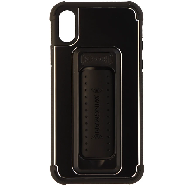 Alt view image 2 of 3 - Scooch Wingman Series 5-in-1 Metallic Case Cover for Apple iPhone X (10) - Black