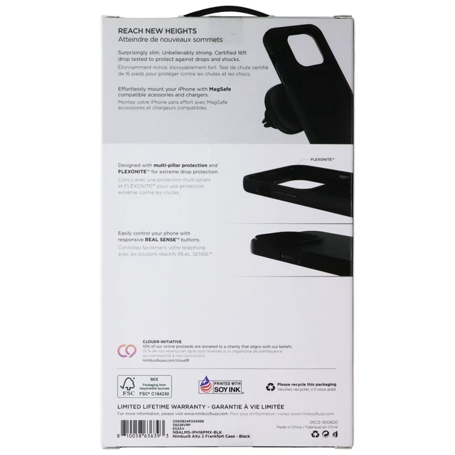 Alt view image 2 of 2 - Nimbus9 Alto 2 Series MagSafe Case for Apple iPhone 16 Pro Max - Black