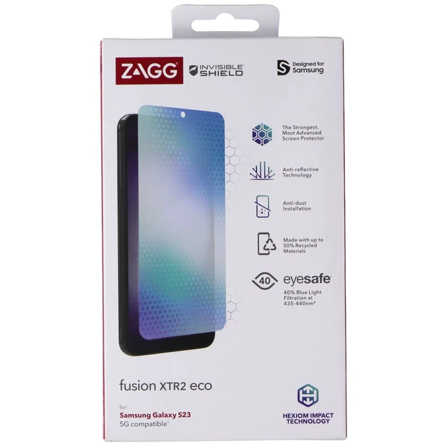 Alt view image 2 of 2 - ZAGG Invisible Shield Fusion XTR2 Eco Screen Protector for Samsung Galaxy S23