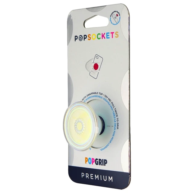 Alt view image 2 of 2 - PopSockets PopGrip Stand and Grip with Swappable Top - Clear Iridescent