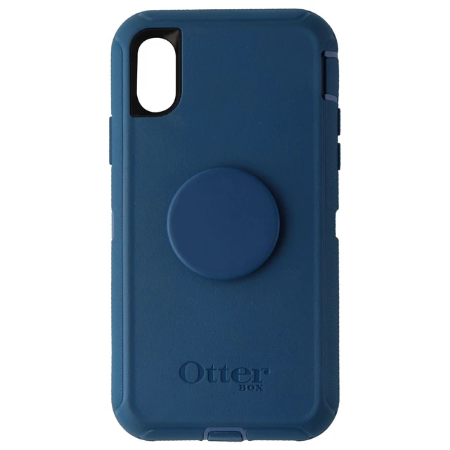 Alt view image 3 of 3 - Otter + Pop Defender Series Case for iPhone Xs & X - Winter Shade Blue