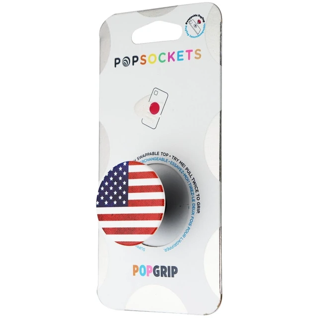 Alt view image 2 of 2 - PopSockets PopGrip Expanding Stand and Grip with a Swappable Top - American Flag