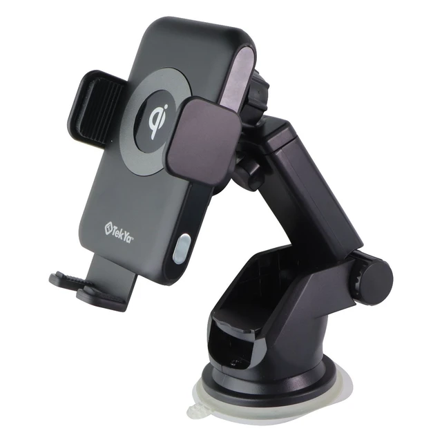 Alt view image 2 of 7 - Auto-Tek Smart Charge Car Mount with Qi Charging - Black (UNICHG18774)