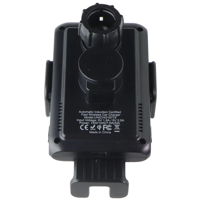 Alt view image 5 of 7 - Auto-Tek Smart Charge Car Mount with Qi Charging - Black (UNICHG18774)