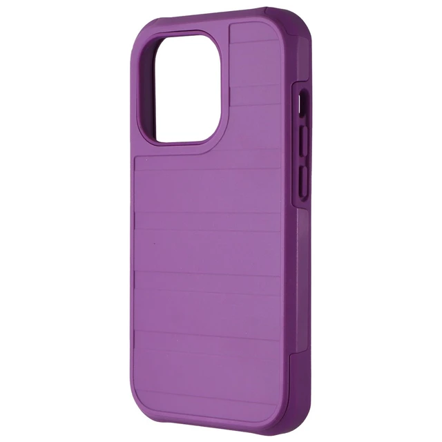 Alt view image 2 of 3 - Verizon Rugged Hard Case for Apple iPhone 14 Pro - Mulberry