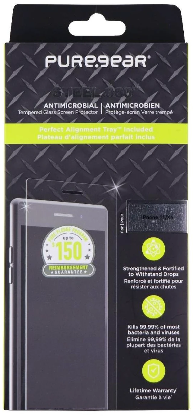 Main image of PureGear Steel 360 Tempered Glass Protector for Apple iPhone 11 / iPhone XR