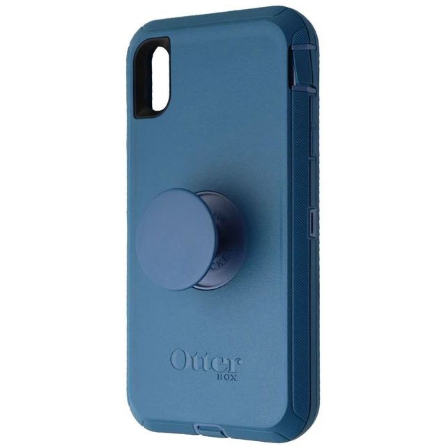 Alt view image 6 of 7 - Otter + Pop Defender Hard Case for Apple iPhone Xs Max - Winter Shade Blue