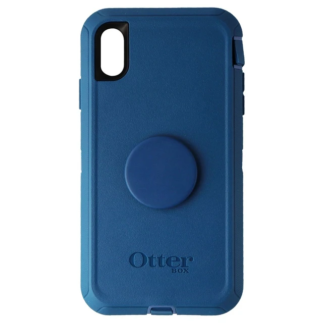 Alt view image 7 of 7 - Otter + Pop Defender Hard Case for Apple iPhone Xs Max - Winter Shade Blue