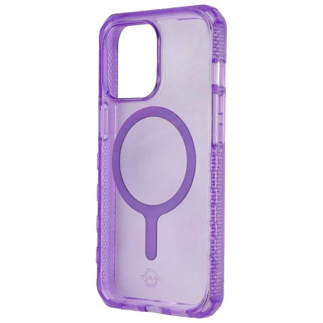 Alt view image 2 of 3 - Itskins Level 3 Supreme Mag Clear for MagSafe for Apple iPhone 13 Pro - Purple