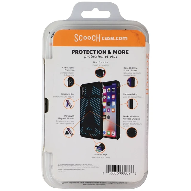 Alt view image 2 of 2 - Scooch WingMate Series Wallet Case for Apple iPhone XS Max - Ultramarine