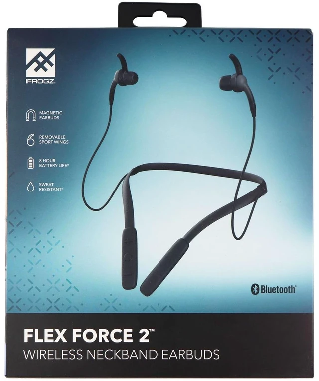 Main image of iFrogz Flex Force 2 In-Ear Bluetooth Headphones - Black and Gray