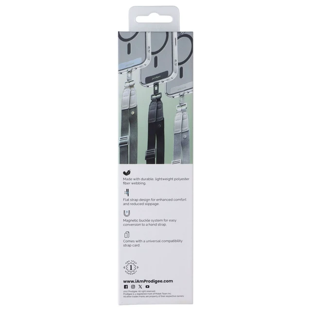 Alt view image 2 of 2 - Prodigee Cross-It Crossbody Lanyard for Phones and Accessories - Silver