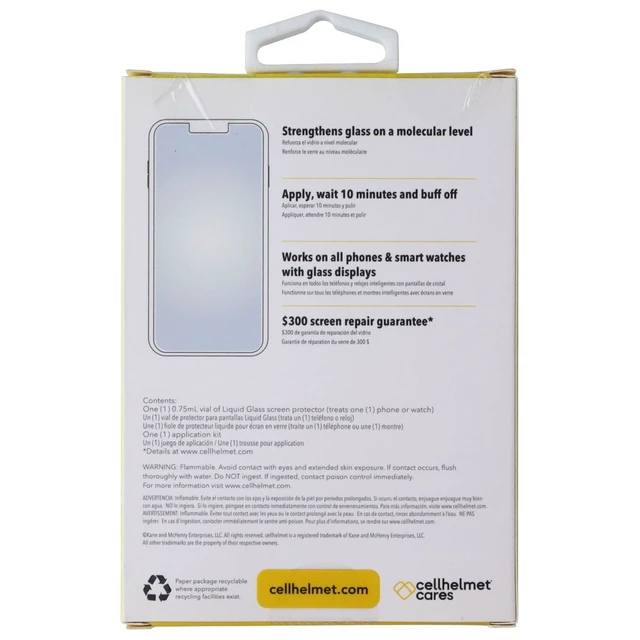 Alt view image 2 of 2 - CellHelmet Liquid Glass 300 Screen Protector - Clear .75mL
