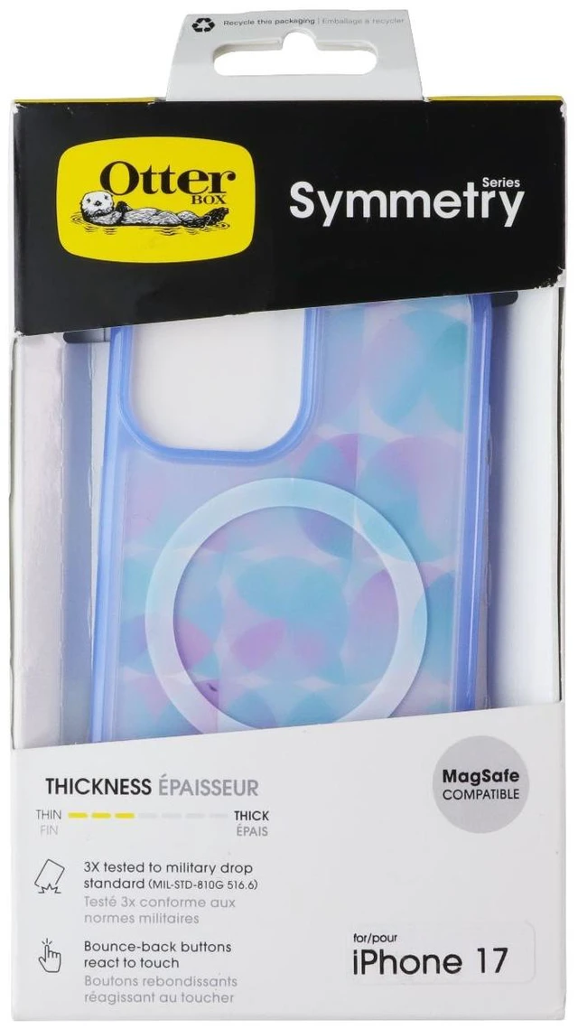 Main image of OtterBox Symmetry Series MagSafe Case for Apple iPhone 17 - Opal Prism Blue