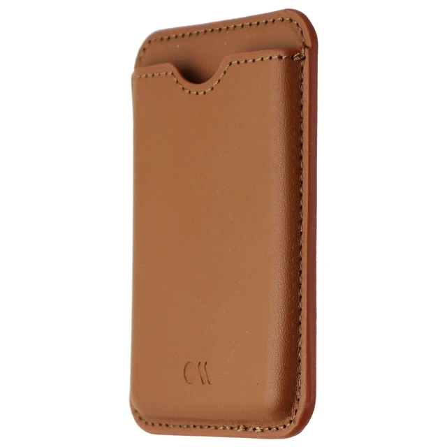 Alt view image 2 of 2 - Case-Mate Magnetic Card Holder for MagSafe Compatible iPhones - Cognac Brown