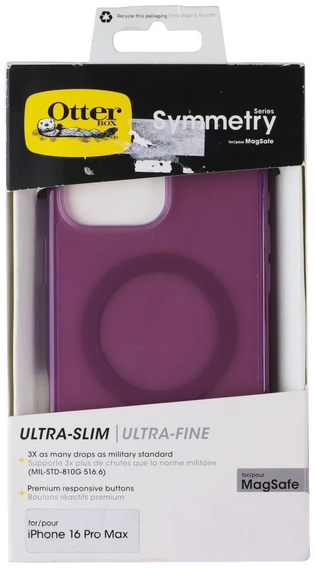 Main image of OtterBox Symmetry MagSafe Case for iPhone 16 Pro Max - Purple Mystery (Clear)