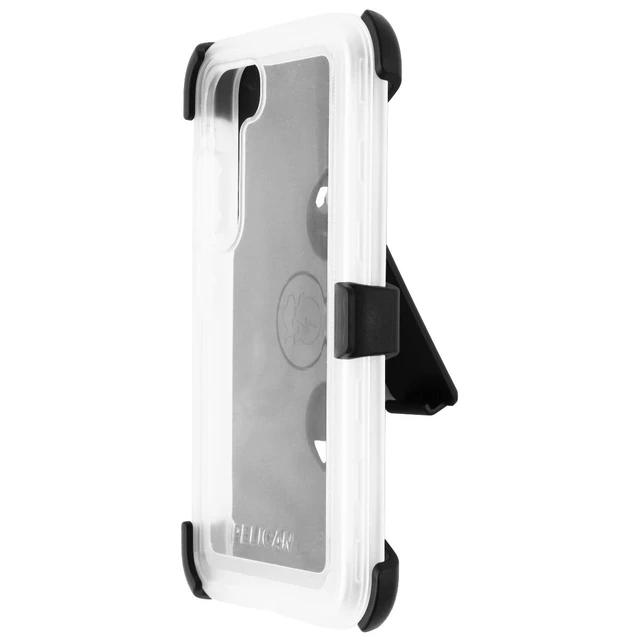 Alt view image 2 of 3 - Pelican Voyager Series Case & Holster for Samsung Galaxy S23 - Clear/Black