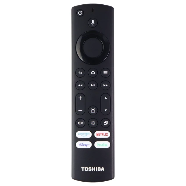 Alt view image 2 of 3 - Toshiba Remote (CT-RC1US-21 Rev E) with Prime/Netflix/Disney/Hulu Keys - Black