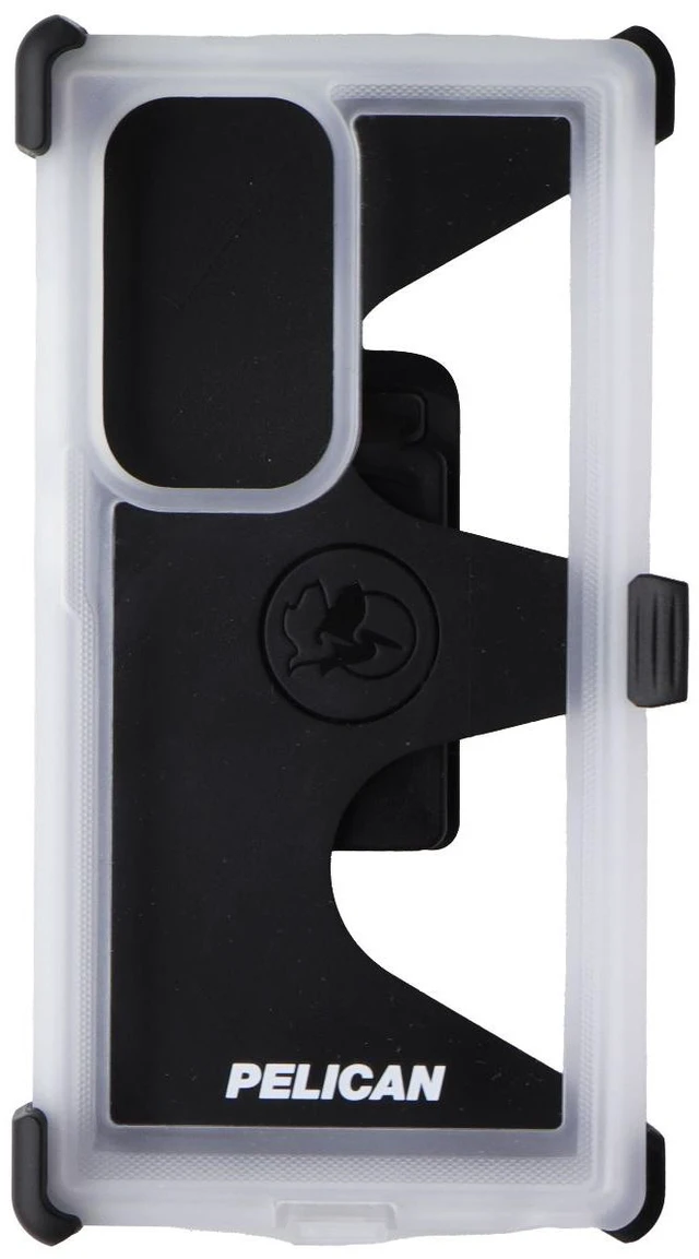 Alt view image 3 of 3 - Pelican Voyager Case and Belt Clip Holster for Samsung Galaxy S24 Ultra - Clear