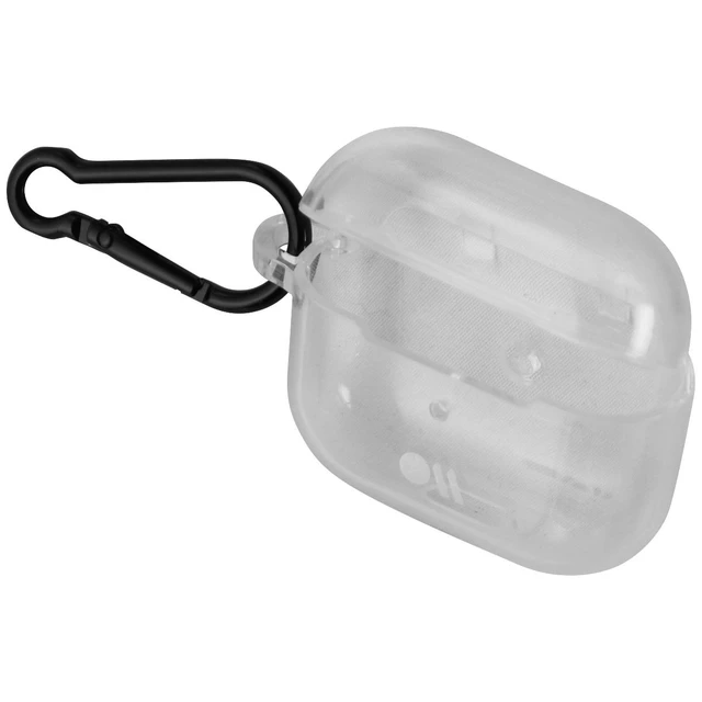 Alt view image 2 of 3 - Case-Mate Tough Case with Black Carabiner for Apple AirPods (3rd Gen) - Clear