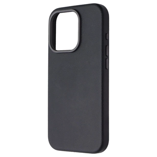 Alt view image 2 of 3 - OtterBox Symmetry Cactus Leather Case for MagSafe for iPhone 15 Pro - Black