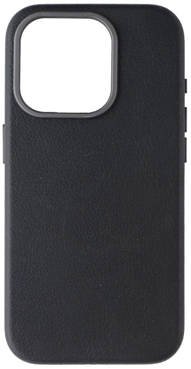 Alt view image 3 of 3 - OtterBox Symmetry Cactus Leather Case for MagSafe for iPhone 15 Pro - Black