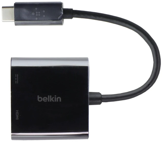 Alt view image 2 of 3 - Belkin USB-C to HDMI Adapter + Charge MacBook Pro HDMI Adapter (AVC002btBK)