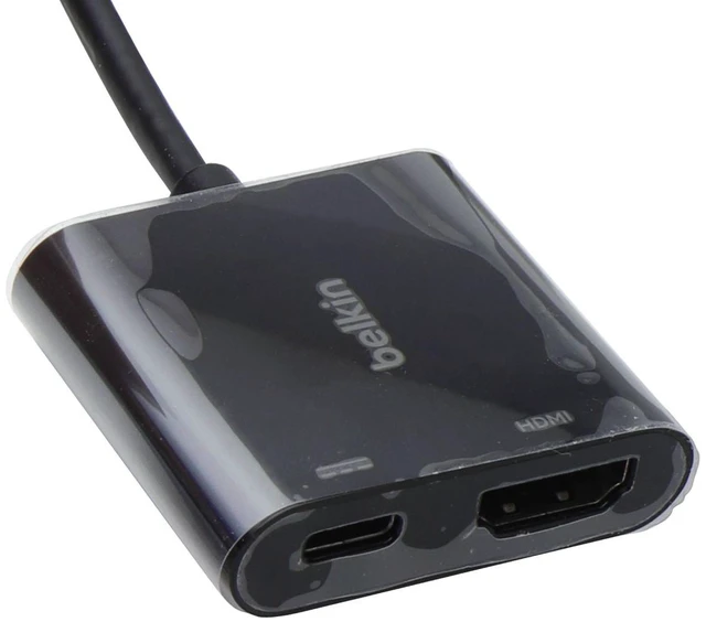 Alt view image 3 of 3 - Belkin USB-C to HDMI Adapter + Charge MacBook Pro HDMI Adapter (AVC002btBK)