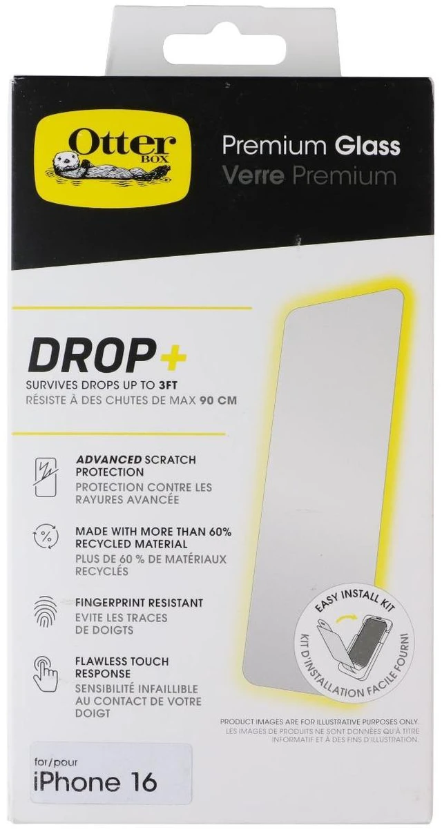 Main image of OtterBox Premium Glass Screen Protector for Apple iPhone 16 - Clear