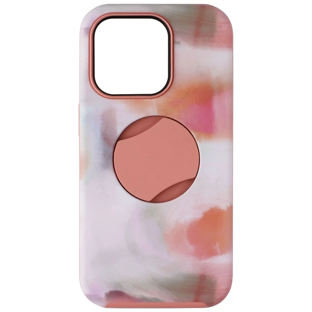 Alt view image 6 of 7 - OtterBox OtterGrip SYMMETRY SERIES Case for iPhone 14 Pro - Peaches (Orange)