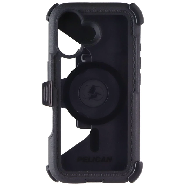 Alt view image 3 of 5 - Pelican Voyager Case + Holster for MagSafe for Apple iPhone 17 - Black/Clear