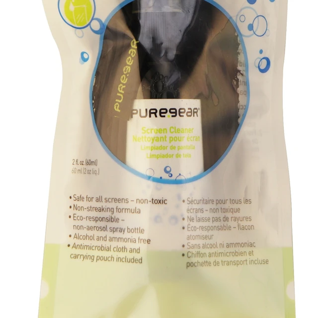 Alt view image 3 of 3 - PureGear Screen Cleaner with Cleaning Cloth for All Screens 2oz Bottle 62146PG