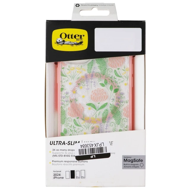 Alt view image 4 of 5 - OtterBox Symmetry Series MagSafe Case for iPhone 16 Plus - Peachy Bloom Pink