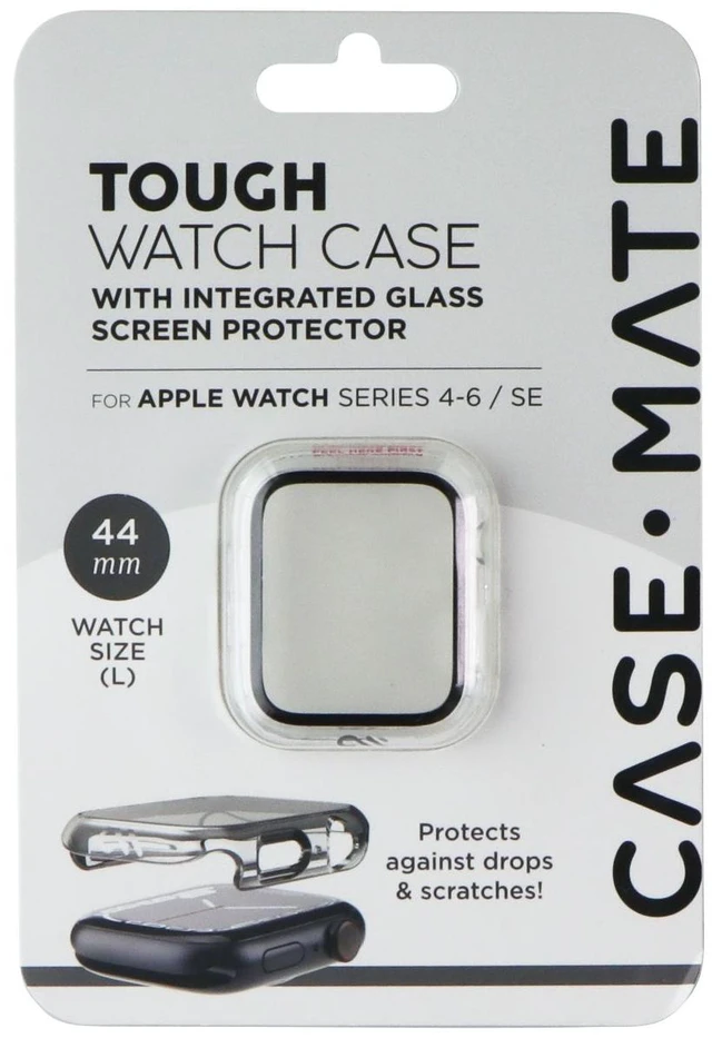 Main image of Case-Mate Tough Watch Case for Apple Watch Series 4-6/SE (44mm/L) - Clear/Black