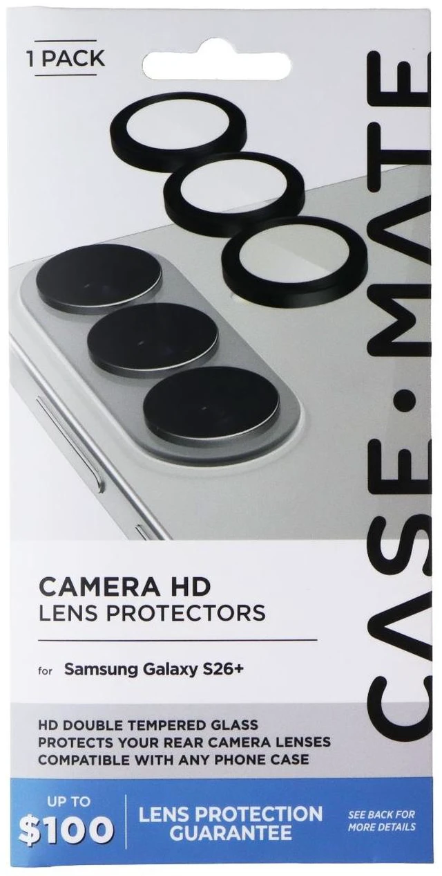 Main image of Case-Mate Camera HD Lens Protectors for Samsung Galaxy S26 Plus - Black