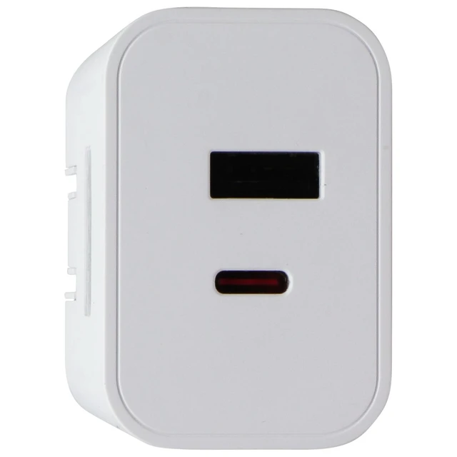 Alt view image 4 of 4 - PureGear LightSpeed (42W) USB-C and USB-A Wall Charger - White (63978PG)